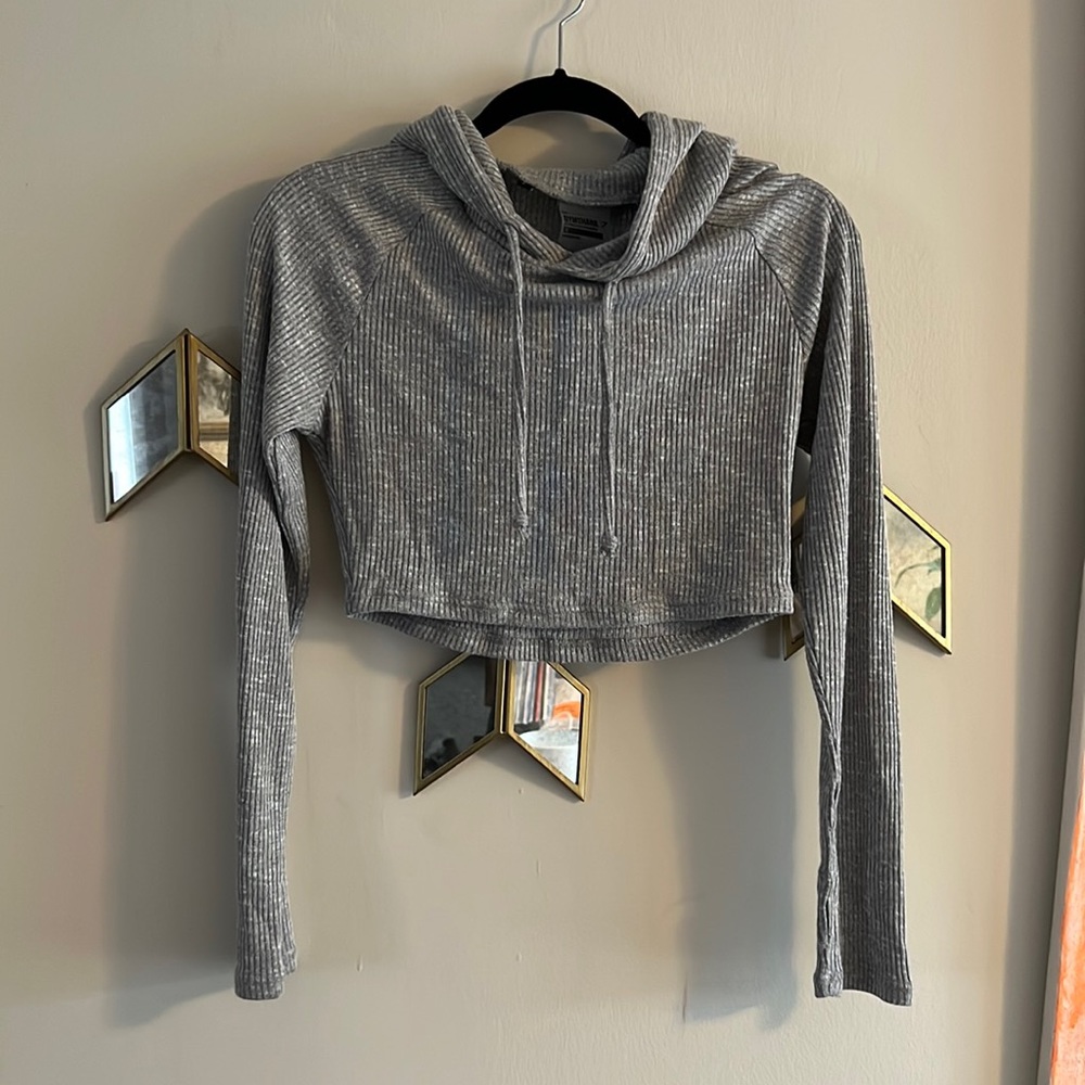 Gymshark slounge marled grey crop top